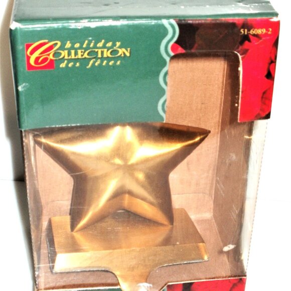 Metal STAR STOCKING HOLDER Holiday Collection Stocking Hanger Mantel Stocking - Picture 7 of 7